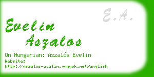 evelin aszalos business card